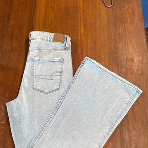 American Eagle super high rise flare jeans